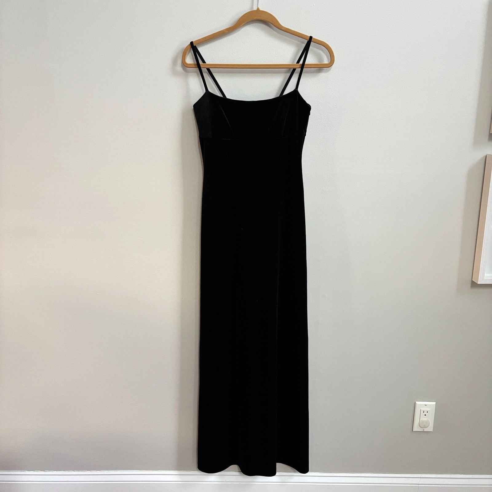 Vgt Bebe Velvet Maxi Dress Women's S Black Babydoll Whimsigoth Fairy Grunge 90s